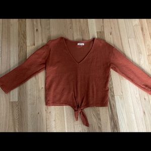 Madewell tie front shirt